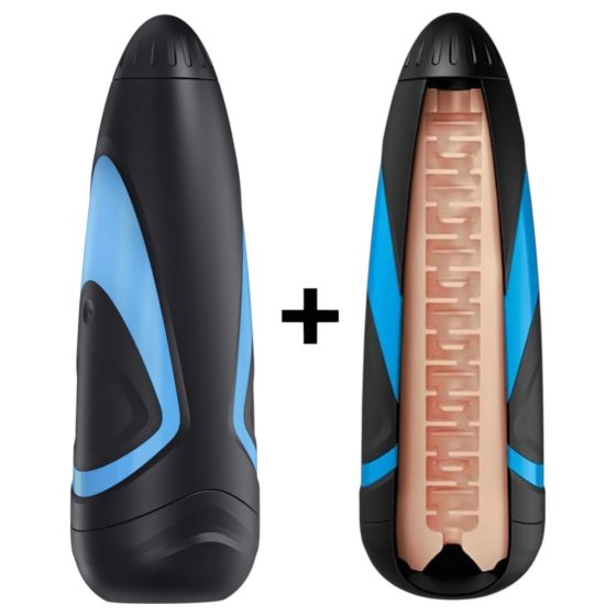 Satisfyer Men One Masturbator and Lusty Tongues Sleeve (blue-black)