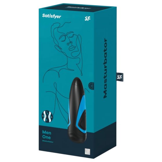 Satisfyer Men One Masturbator and Lusty Tongues Sleeve (blue-black)