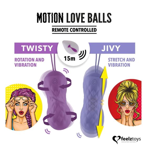 FEELZTOYS Jivy - Thrusting Vibrating Egg (Purple)