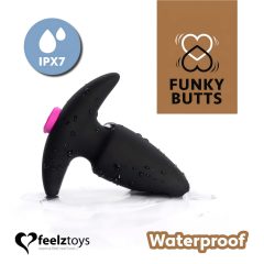   FEELZTOYS Funkybutts - Rechargeable Remote Control Anal Vibrator Set (Black)