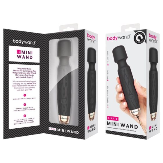 Bodywand Luxe - Rechargeable Mini Massage Vibrator (Black)