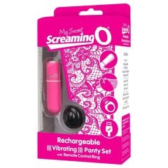   Screaming O Vibrating Panty with Rechargeable Remote (Pink) S-L