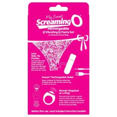   Screaming O Vibrating Panty with Rechargeable Remote (Pink) S-L