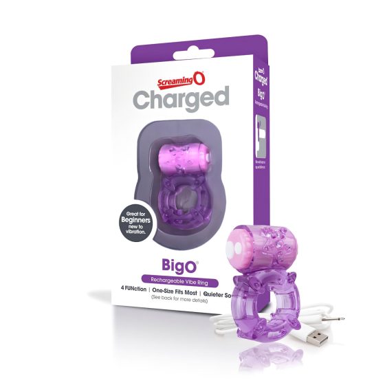 Screaming O BigO - Rechargeable Vibrating Ring (Purple)