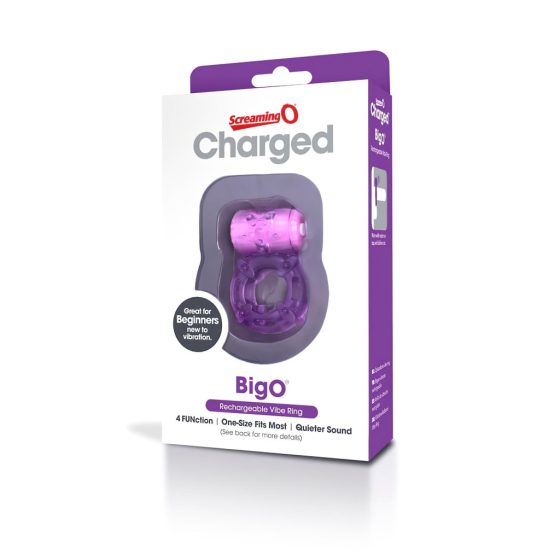 Screaming O BigO - Rechargeable Starry Vibrating Cock Ring (Purple)