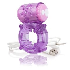   Screaming O BigO - Rechargeable Starry Vibrating Cock Ring (Purple)