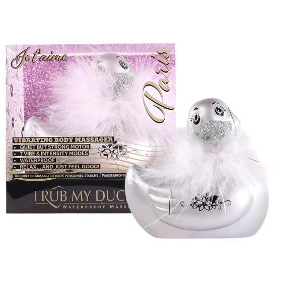 Duckie Paris 2.0 - Playful Duck Waterproof Clitoral Vibrator (Silver)