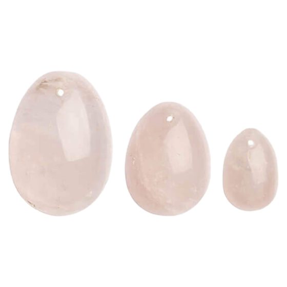 La Gemmes Yoni - jade egg set - rose quartz (3 pieces)