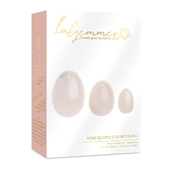 La Gemmes Yoni - jade egg set - rose quartz (3 pieces)