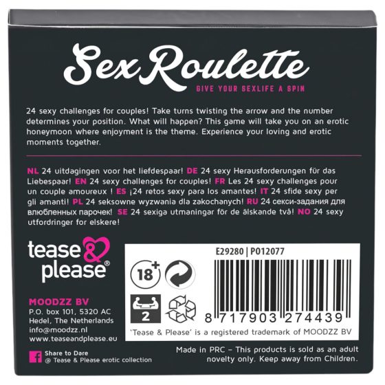 Sex Roulette Love & Marriage - Sex Board Game (Multilingual)