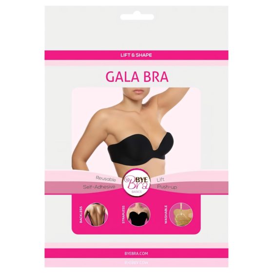 Bye Bra Gala A - Invisible Push-Up Bra (Black)