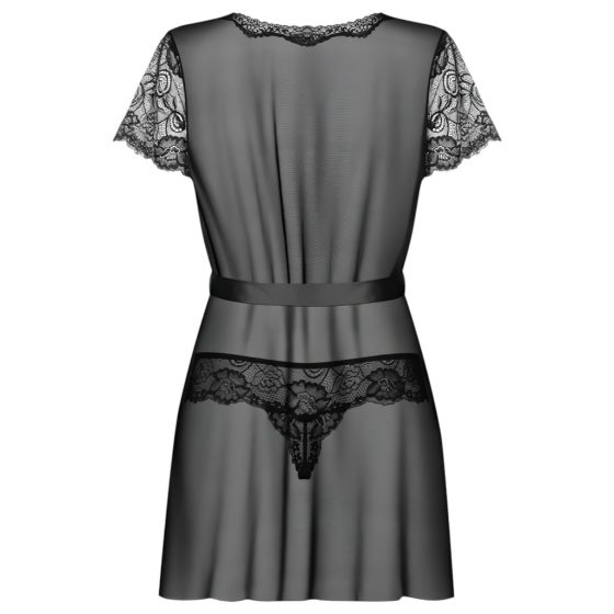 Obsessive Alluria - Lace Robe with Thong (Black)