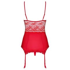 Obsessive Lovica - Lace Garter Top and Thong (Red)