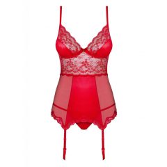 Obsessive Lovica - Lace Garter Top and Thong (Red)