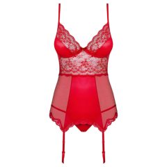 Obsessive Lovica - Lace Garter Top and Thong (Red)