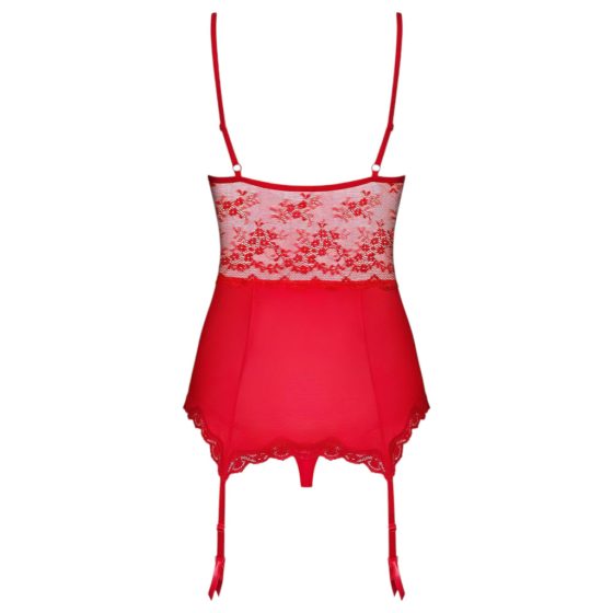 Obsessive Lovica - Lace Garter Top and Thong (Red)