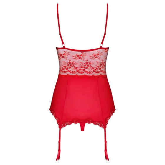 Obsessive Lovica - Lace Garter Top and Thong (Red)