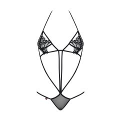 Obsessive Luiza - Strappy Tulip Bodysuit - Black (S/M)