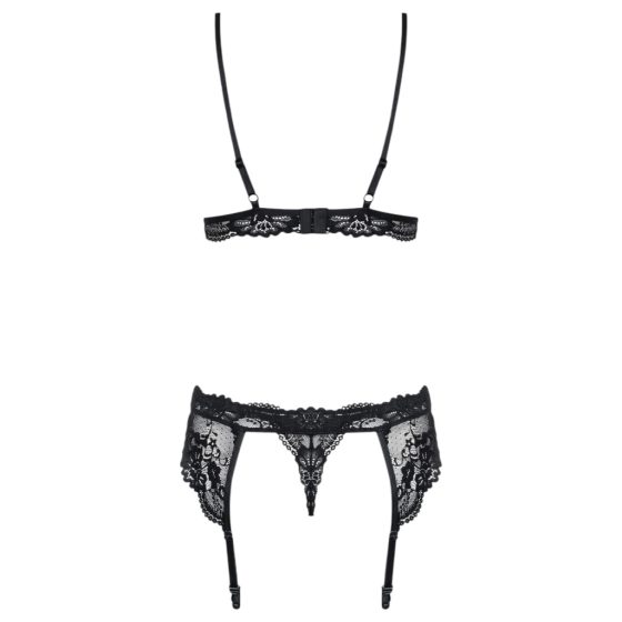 Obsessive 810 Lace Lingerie Set (Black)