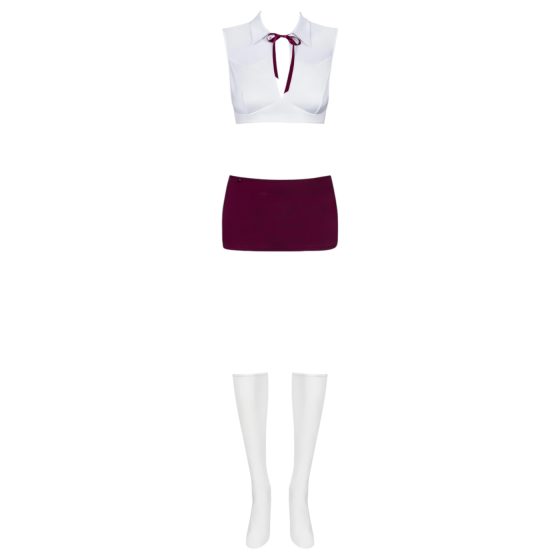 / Obsessive Student - Schoolgirl Costume Set (5 Pieces)