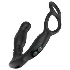   Nexus Simul8 - Rechargeable Vibrating Cock Ring with Anal Dildo (Black)