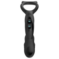   Nexus Simul8 - Rechargeable Vibrating Cock Ring with Anal Dildo (Black)