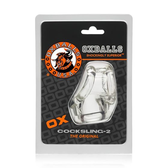 OXBALLS Cocksling 2 - Transparent Penis Ring and Scrotum Stretcher