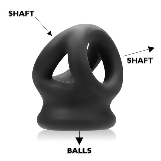 OXBALLS Tri-Squeeze - Penis Ring (Black)