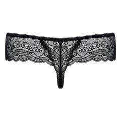 Miamor Obsessive - Black Lace Thong with Rhinestones