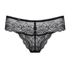 Miamor Obsessive - Black Lace Thong with Rhinestones