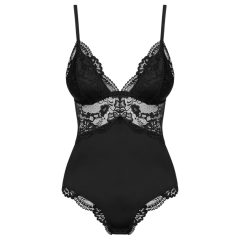 Obsessive 810-TED-1 - lace-adorned, stretch bodysuit (black)