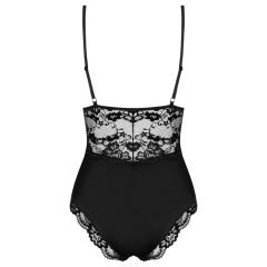 Obsessive 810-TED-1 - lace-adorned, stretch bodysuit (black)