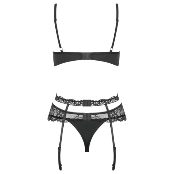 Obsessive Heartina - Lingerie Set (Black)