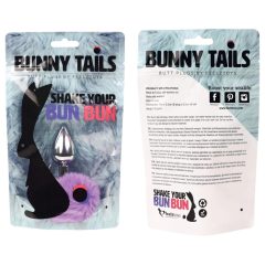   FEELZTOYS Bunny Tails - metal anal dildo with bunny tail (silver-purple)