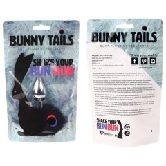   FEELZTOYS Bunny Tails - metal anal dildo with bunny tail (silver-black)