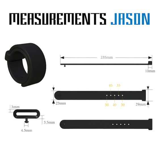 Velv'Or Jason - Adjustable Silicone Cock Ring (Black)