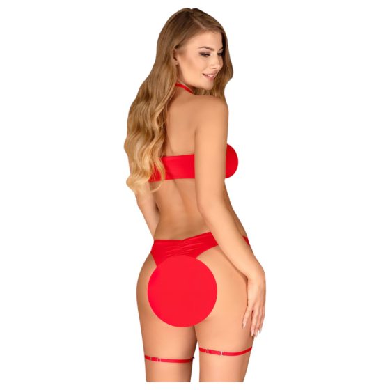 Obsessive Kissmas - Lingerie Set (Red)