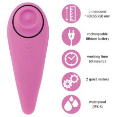   FEELZTOYS Femmegasm - Rechargeable 2in1 Clitoral Vibrator (Pink)