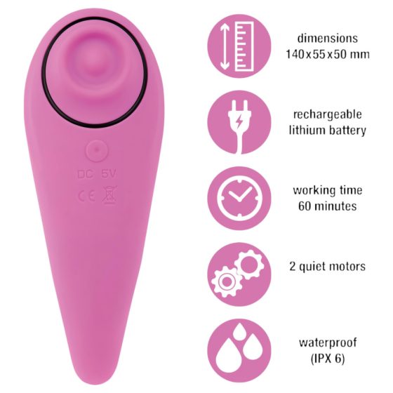 FEELZTOYS Femmegasm - Rechargeable 2in1 Clitoral Vibrator (Pink)