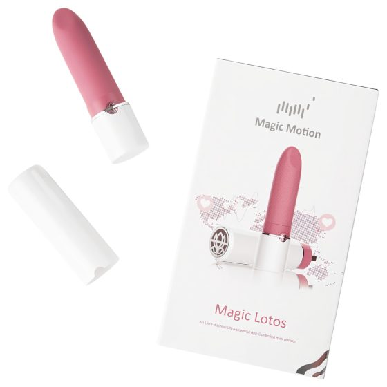 Magic Motion Lotos - smart rechargeable mini lipstick vibrator (pink)