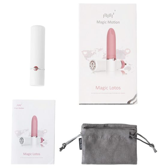 Magic Motion Lotos - Smart, Rechargeable Mini Lipstick Vibrator (Pink)