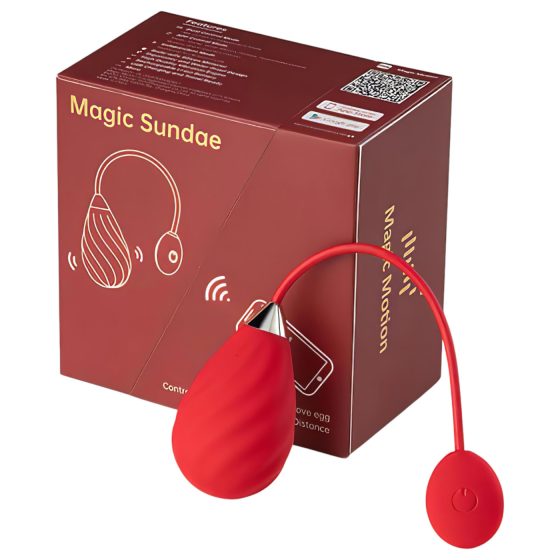 Magic Motion Sundae - smart, rechargeable vibrating egg (red)