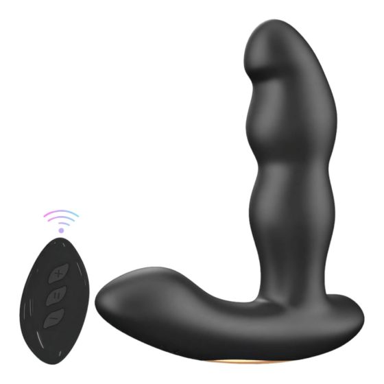 Aixiasia Hiross - Rechargeable, Remote-Controlled Rotating Anal Vibrator (Black)