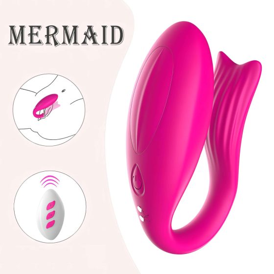 Aixiasia Ariel - Rechargeable, Radio-Controlled Couples' Vibrator (Pink)