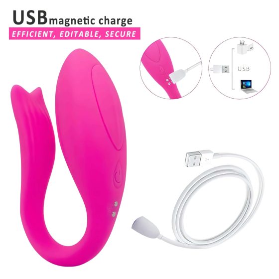 Aixiasia Ariel - Rechargeable, Radio-Controlled Couples' Vibrator (Pink)