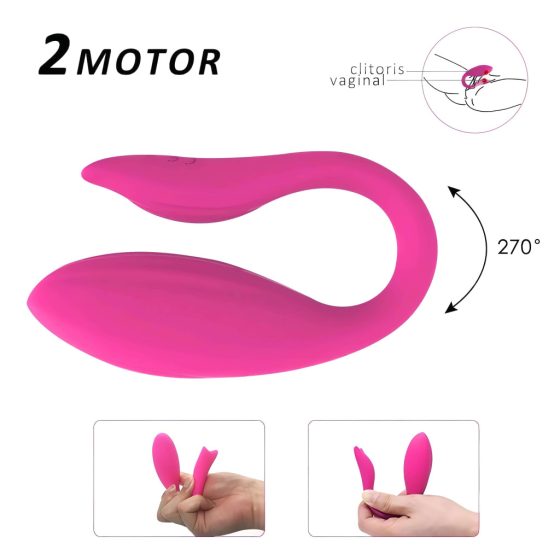 Aixiasia Ariel - Rechargeable, Radio-Controlled Couples' Vibrator (Pink)