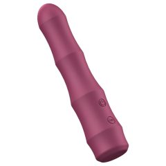 Aixiasia Bamboo - Battery-Powered Stick Vibrator (Burgundy)