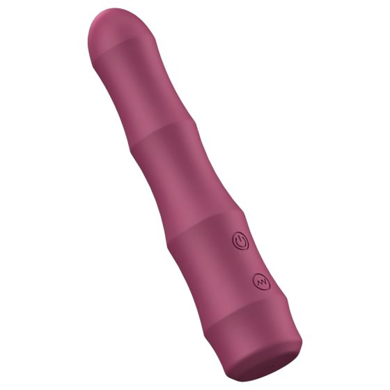 Aixiasia Bamboo - rechargeable, rod vibrator (burgundy)