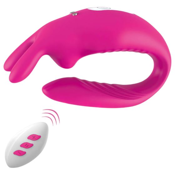 Aixiasia Hera - Rechargeable, Radio-Controlled Couples Vibrator (Pink)