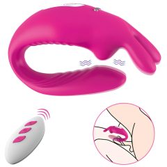   Aixiasia Hera - Rechargeable, Radio-Controlled Couples Vibrator (Pink)